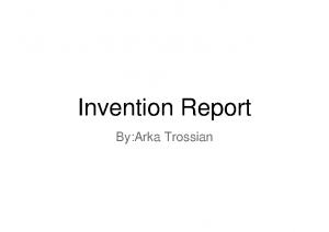 Arka Trossian – Invention Presentation