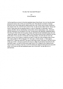 Ryan Shamon – 4. You Be The Teacher Project