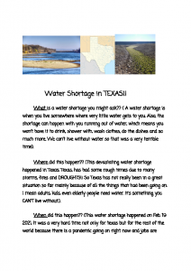 Sofia Iskanian – Water Report